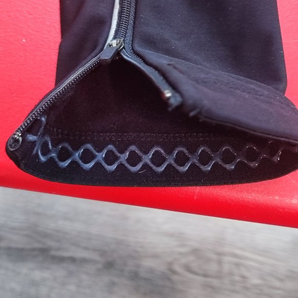 Ronhill running leggings athletic pants black red design women's size M - Picture 6 of 8